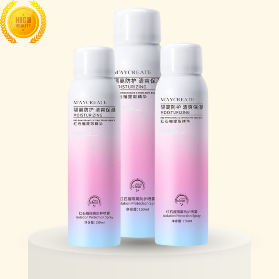 [Date 2028] Kem Chống Nắng Xịt BODY Trắng Da MAYCREATE, Xịt Dưỡng Thể Tránh Tia UV Cực Tím 150ml