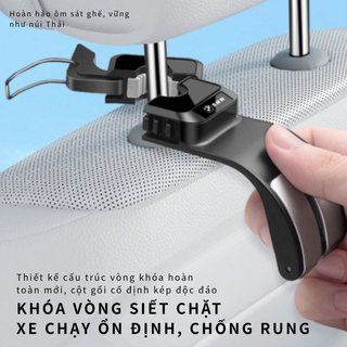 Ghế ngồi ô tô Móc tựa đầu ABS Có thể gập lại 360 Thiết kế khóa xoay Bộ sắp xếp nội thất hạng nặng
