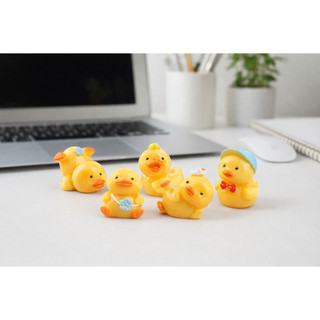 [NEW HOT ]Bộ 5 Vịt Vàng Cute Mini Trang Trí Taplo Ô Tô, Bàn Làm Việc, Bàn Học, Charm Dép Crocs Dễ Thương Hot Trend
