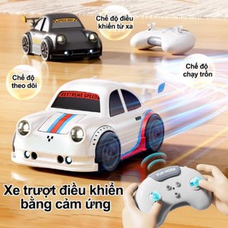 Điều khiển từ xa Drift Car LED Lights Auto Follow Kids Toy Racer Stunt Smart Track Play