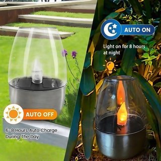 Đèn LED năng lượng mặt trời Đèn nến ấm màu vàng không thấm nước Sân vườn ngoài trời Trang trí tiệc lãng mạn