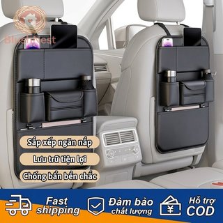 Ghế Sau Xe Ô Tô Tổ Chức Da PU Chống Thấm Nước Dung Tích Lớn Nhiều Túi Lưu Trữ Gia Đình Du Lịch