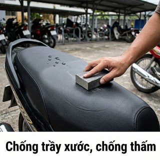 Bọc Ghế Xe Máy Da PU Chống Thấm Nước Chống Trơn Trượt Chống Bụi Chống Trầy Xước Màu Đen