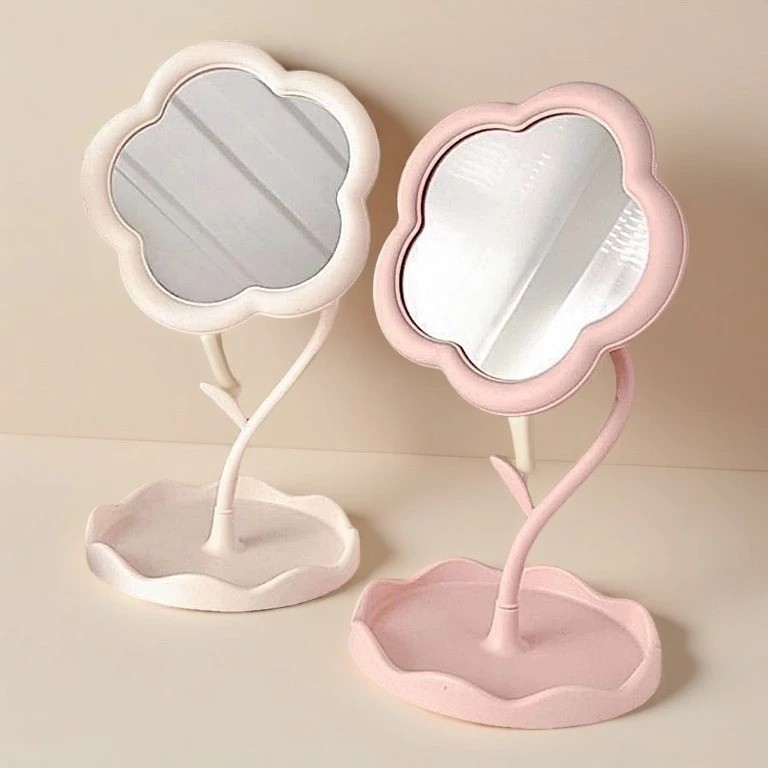 Gương bàn PSOAIN xoay 360 độ đa chức năng nhỏ gợn đặt bàn, [Shop giao màu ngẫu nhiên]