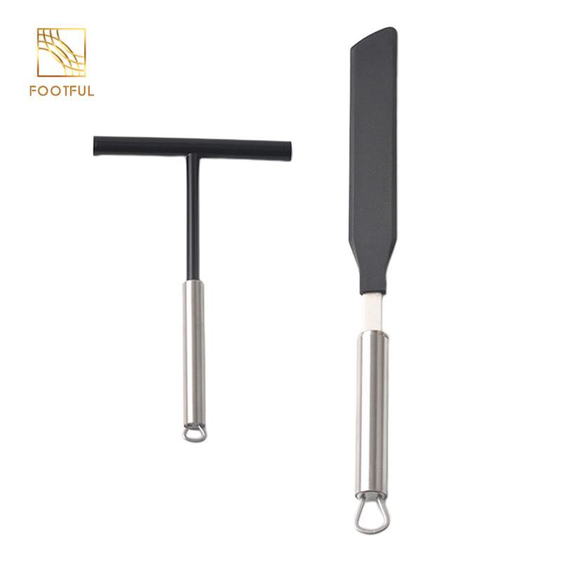 2x Bộ thìa và thìa Crepe Spreader Phụ kiện nhà bếp Dụng cụ nấu ăn cho nhà bếp