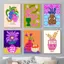 Nordic Cute Pink Flower Vase Botanical Wall Art Canvas Painting Art Home Wall Decor Canvas Poster