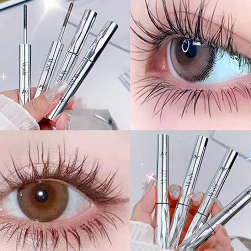 JRP Kim Loại Sắt Mi Mascara Chống Thấm Nước Sợi Lụa Mascara Bla Dài Uốn Mi Nối Mi Không Tắc Mắt Mỹ Phẩm Trang Điểm JRP