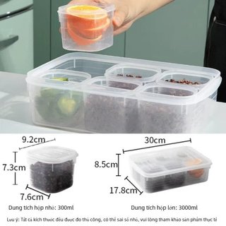 Bộ Hộp Đựng Thực Phẩm PP Chống Rò Rỉ Lò Vi Sóng Tủ Đông Có Thể Xếp Chồng Bữa Ăn Chuẩn Bị Hộp Bếp