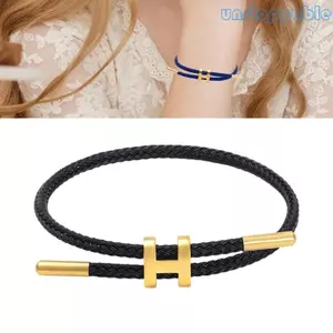 Unstop * Vòng tay bằng thép không gỉ sang trọng có khóa mạ vàng có thể điều chỉnh Vòng tay độc đáo