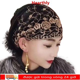 Mũ Hồi Giáo HEARLY, Mũ Baotou thêu ren, Mũ cầu nguyện mùa hè bằng vải Cotton dành cho nữ