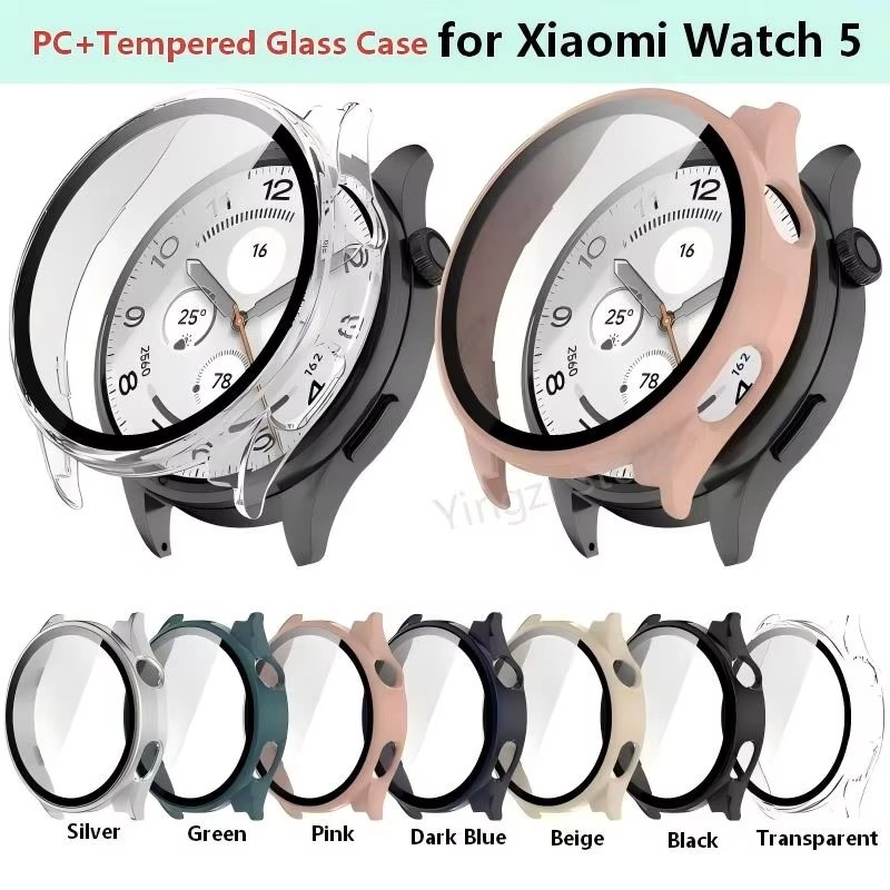 Kính cường lực + Vỏ PC cho đồng hồ xiaomi S5 Vỏ bảo vệ toàn diện cho Mi S5 watchS5​ Vỏ bảo vệ màn hình PC cứng