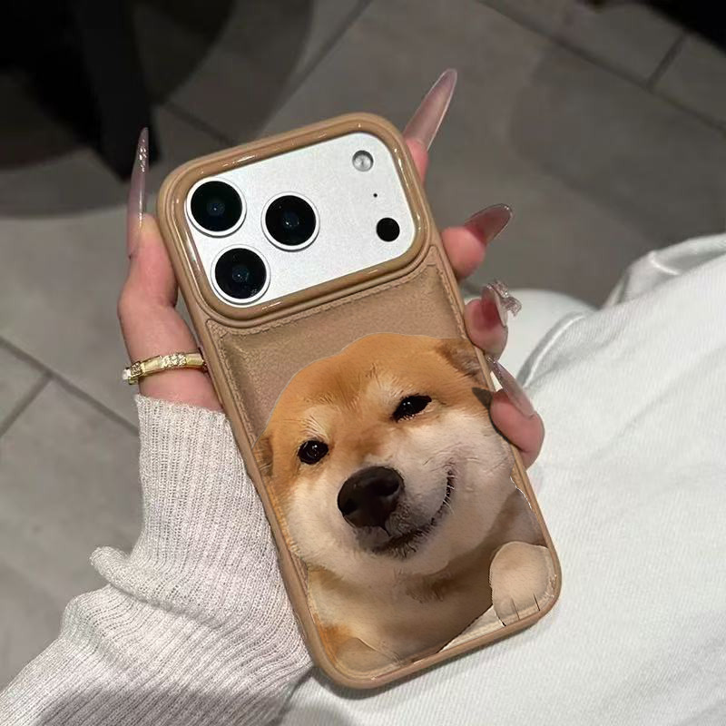 Ốp lưng da PU chó Shiba Inu dễ thương chống sốc, thiết kế độc đáo Cấp iPhone 17/16/15/14/13/12/11/X/XS Max