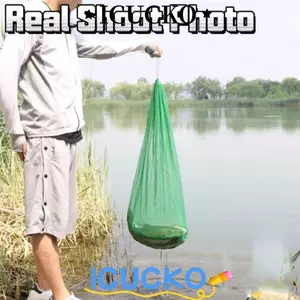 Túi Câu Cá ICUCKO, Lồng Cá Xanh Nylon Xanh, Dễ Dàng Mang Theo Sợi Có Thể Gập Lại Có Thể Gập Lại Câu Cá