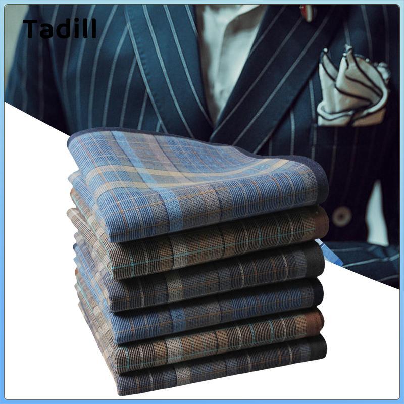 Khăn tay cotton nam 6 chiếc, khăn mùi soa nam, khăn vuông công sở, phụ kiện cưới chú rể, prom, nam nữ, quà tặng cha