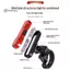 < WHPHous-t > Đèn hậu xe đạp Đèn cảnh báo an toàn LED có thể sạc lại USB có gắn dễ dàng để đi xe đạp đường đêm đẹp