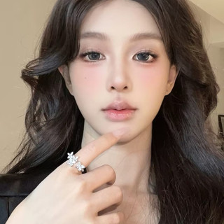 Nhẫn Siêu Sáng Bóng Bướm Kim Cương Nhẫn Phong Cách Hàn Quốc Ánh Sáng Sang Trọng Tinh Tế Thời Trang Cao Cấp Bốn Lá Hoa Mở Nhẫn Có Thể Điều Chỉnh