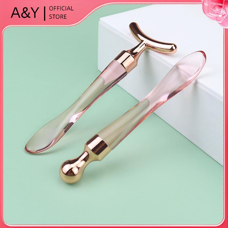 A & Y Kim Loại Đuôi Cá Massage Mặt Sti Chống Nhăn Kem Mắt Applicator Mặt nạ Trộn Thìa Muỗng Mắt Massage Beauty Bar Facial Ca.