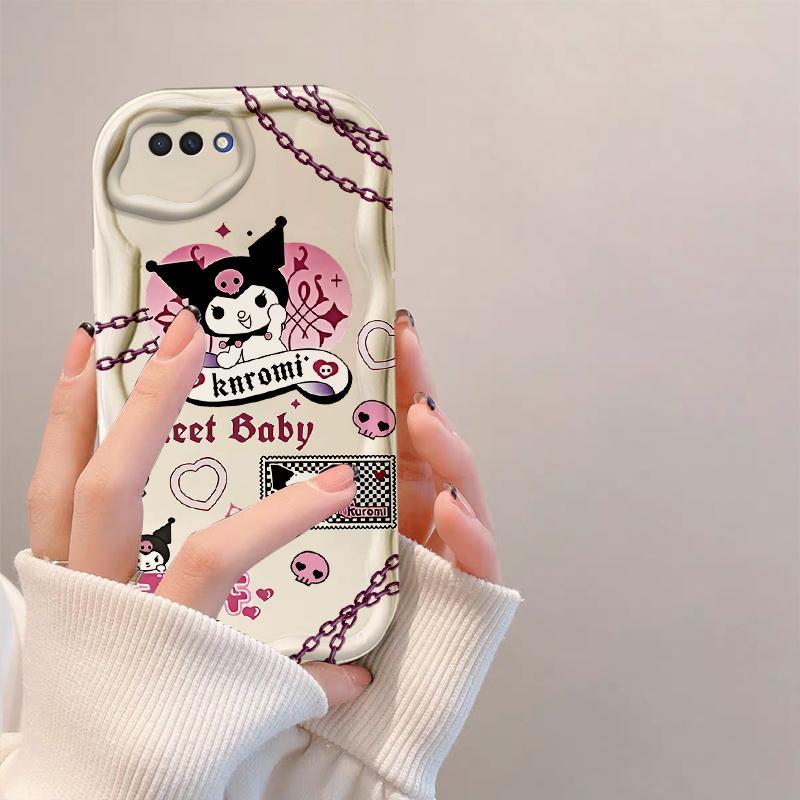 Thích hợp cho OPPO A3S A12E AX5 Bảo vệ 3D TPU mềm Kuromi Cinnamoroll Vỏ điện thoại chống sốc