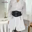 AqToCna Retro Nữ Corse Đai Phong Cách Gothic Co Giãn Ren Pin Bule Cummerbund Dây Buộc Punk Phụ Kiện Cho Nữ Áo Sơ Mi Đầm Thắt Lưng AqToCna