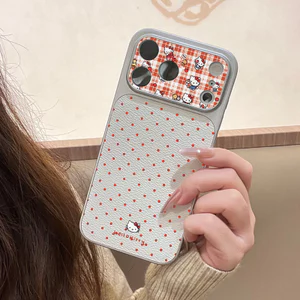 Ốp lưng iPhone Hello Hitty họa tiết da mềm cao cấp bảo vệ máy ảnh - iP 7/8/X/XS/XR/11/12/13/14/15/16/17/Plus/Air/Pro/Max