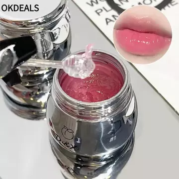 OKDEALS Lip Care, Son dưỡng môi Dudu Jelly Lip nhỏ bằng bạc lâu trôi, dưỡng ẩm dầu dưỡng ẩm trước khi trang điểm Son dưỡng môi Mỹ phẩm