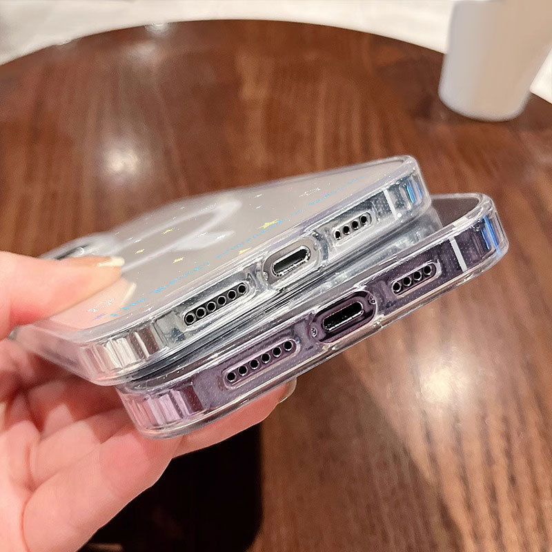 Ốp lưng iPhone họa tiết ngôi sao nhỏ hỗ trợ sạc không dây từ tính - iP 7/8/X/XS/XR/11/12/13/14/15/16/17/Plus/Air/Pro/Max
