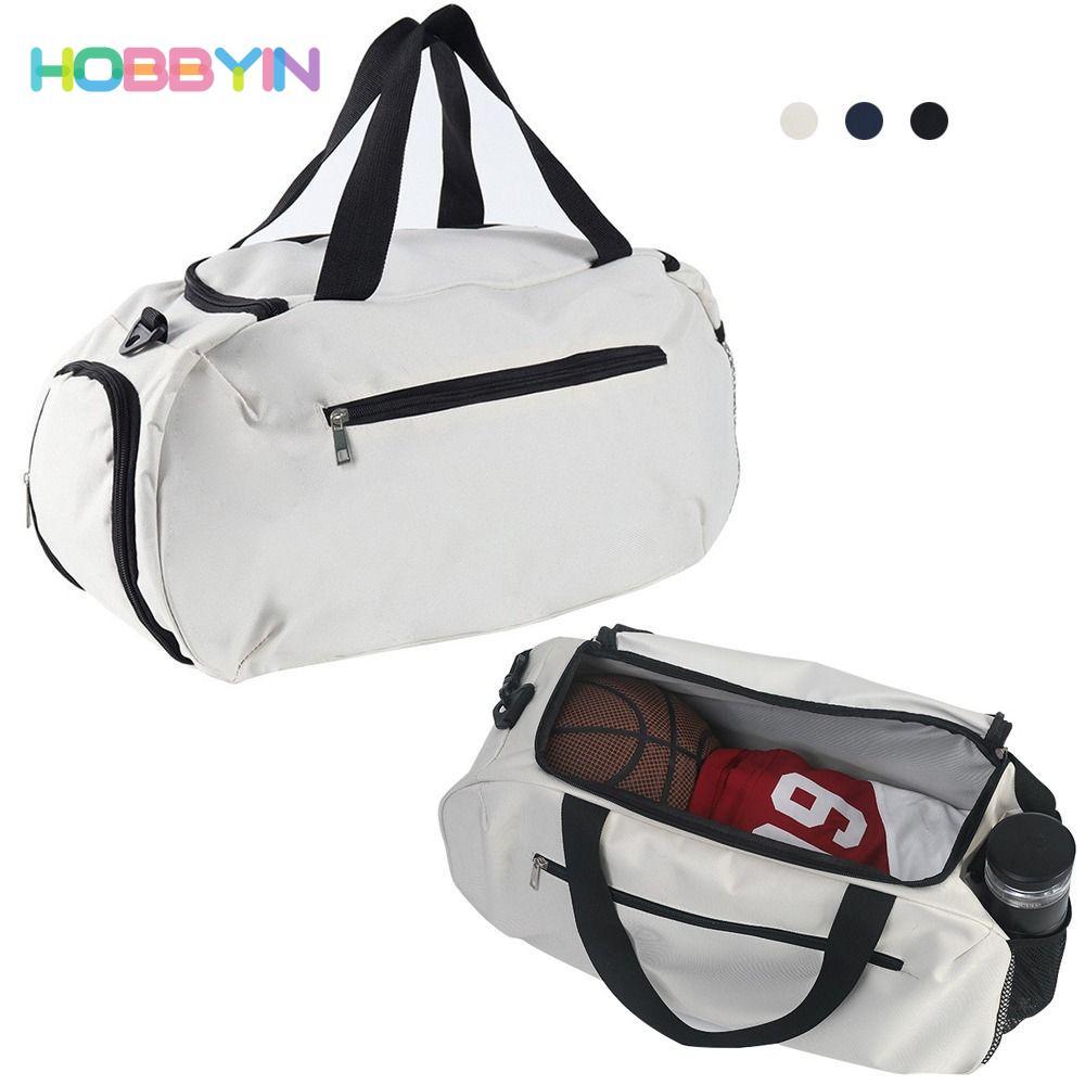 Túi tập thể dục HOBBYIN, Túi Duffel du lịch tách khô và ướt chống thấm nước, Túi bóng đá bóng rổ nhẹ dung tích lớn bền bỉ Chuyến đi ngắn có sẵn
