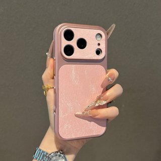 Mạ Điện Ống Kính Cửa Sổ Lớn Họa Tiết Voan Acrylic Ốp Lưng Điện Thoại iPhone 17Pro Max 13 14 15 16 Promax Chống Sốc Nam Nữ Vỏ Di Động