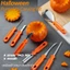 Chuyên Nghiệp Cho Halloween Bí Ngô Khắc Kit-10 Chiếc Bao Gồm Dụng Cụ Bằng Thép Không Gỉ & Giấy Nến Trong Túi Bảo Quản