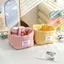 Giỏ đựng đồ DAYBREAK, Bộ sắp xếp máy tính để bàn bằng vải Gingham, Giỏ đựng đồ trang điểm đa chức năng chất lượng cao Ký túc xá phòng ngủ