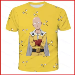 YB1 One Punch Man Anime Áo Thun Nữ Tay Ngắn Top Unisex Cosplay SAITAMA Tee Cho Trẻ Em Người Lớn Thời Trang 3D Áo Sơ Mi Casual Plus