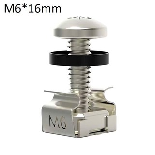 Bộ ốc vít M6x16mm đen bạc cho tủ máy chủ 10 bộ Kích thước: M6 x 16mm،Mạ kẽm،Bắt tủ rack, tủ mạng