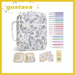 Vỏ Kinh Thánh GUSTAVA, Tay Cầm Thiết Kế Hoa Túi Đựng Kinh Thánh, Túi Dây Kéo Túi Bảo Quản Cầu Nguyện