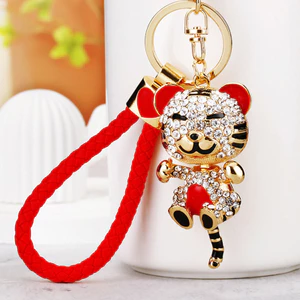 5BID Kim Cương Đính Cung Hoàng Đạo Xe Móc Khóa Nữ Sáng Tạo Túi Mặt Dây Chuyền Kim Loại Móc Chìa Khóa Vòng Quà Tặng Xuyên Biên Giới
