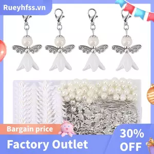 Bộ 50 DIY Guardian Thiên Thần Mặt Dây Chuyền Bộ, Làm Mặt Dây Chuyền Thiên Thần Ngọc Trai Của Riêng Bạn, Vòng Chìa Khóa, Mặt Dây Chuyền Cho DIY Đám Cưới Thủ Công