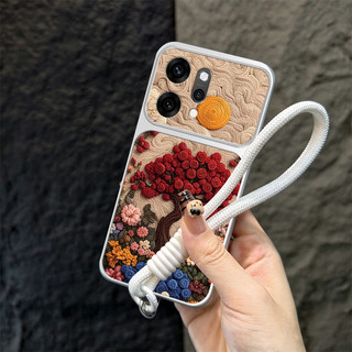 Ốp Lưng Cho OPPO Reno 14 pro reno14 Reno 14F 5g Vỏ Điện Thoại Vỏ Mềm Silicon Chống Sốc Thiết Kế Mới Thẩm Mỹ Cây Dễ Thương Có Dây Buộc Cho Bé Gái TBDTHS1