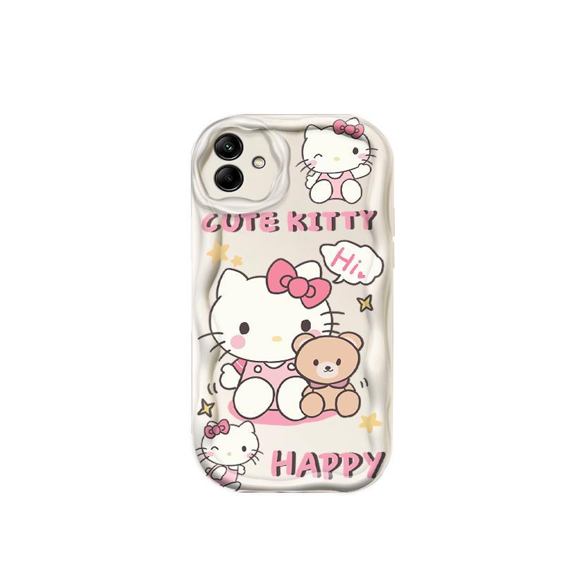 Thích Hợp Cho Samsung A04 A05 A06 4G 5G A07 3D Thẩm Mỹ Mềm TPU Kitty Rilakkuma Ốp Điện Thoại Chống Sốc