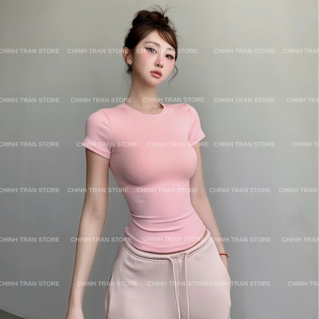 [THẮT EO] Áo Thun Ôm Body Cotton Mịn Co Giãn - SamHi Closet