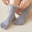 3 Đôi Nữ Thời Trang Cà Phê Cotton Thoáng Khí Mắt Cá Chân Tất Năm Ngón Chân Nữ 5 Ngón Tất