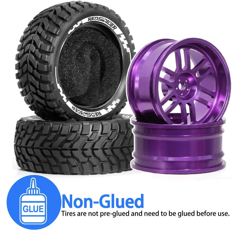 4 75 * 30mm 1 / 10 Kim Loại RC On-Road Wheel Lốp 2.95 "OD 12mm Hex cho 1 / 10 Tamiya TT01 TT02 XV02 XV01 WLtoys HSP Kyosho WR8 RedCat Sakura HPI