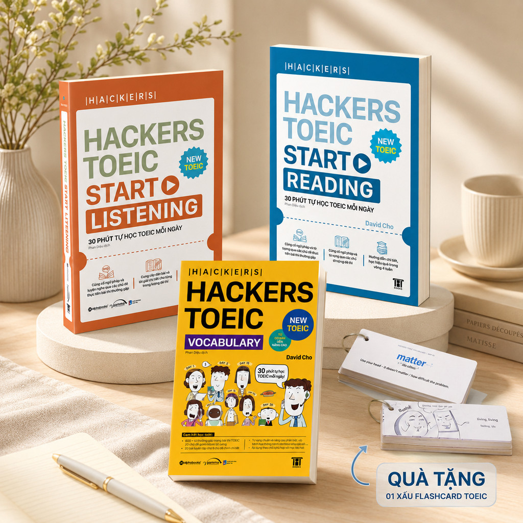 Sách lẻ/combo - Hackers Toeic Start Listening + Reading + Vocabulary - MỤC TIÊU 400+ (Gamma Books)