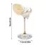 CAST Vỏ ốc xà cừ Ly rượu, Cốc vỏ sò được đánh bóng màu trắng, Tay cầm rỗng sáng tạo độc đáo Vỏ tự nhiên Đế pha lê Cocktail Glass Bar