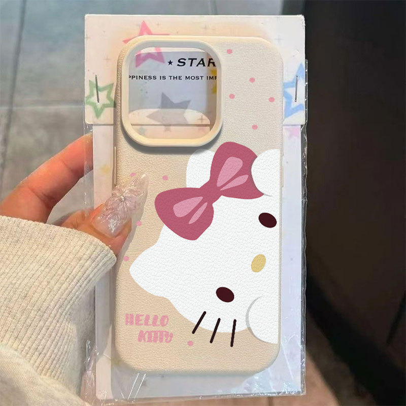 Ốp Lưng Iphone TPU hoa tiết da mềm kitty chấm bi 6/6plus/7/8/plus/x/xs/11/12/13/14/15/16/pro/max/plus/promax