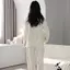 Bộ đồ ngủ gấu trúc hoạt hình nữ, có miếng đệm ngực và quần áo dài tay, bộ đồ mặc nhà đáng yêu