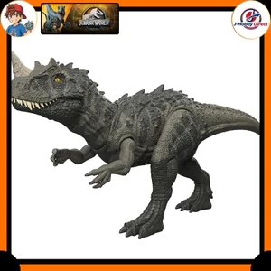 Mattel Jurassic World Shining Roar! Ceratosaurus Kids' Figure Dinosaur Toy, Length: Approximately 31 cm, for Ages 4 and Up, Gray JKL77