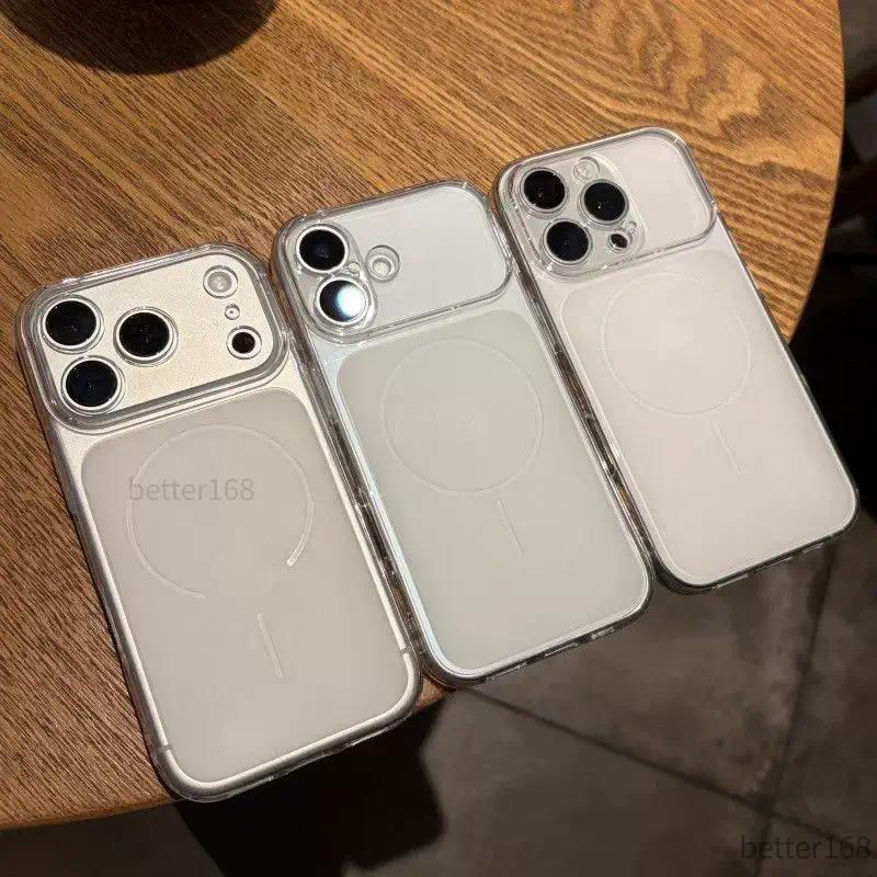 Ốp Lưng Trong Suốt Từ Tính Cho IPhone 17 16 15 14 13 12 Pro Max Bảo Vệ Camera Siêu Mỏng Chống Sốc Thời Trang