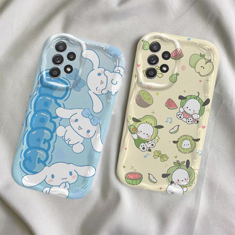 Ốp Lưng Cho Samsung Galaxy A13 A23 A32 A33 A52 A52S 4G 5G Phim Hoạt Hình Kem Sanrio Cặp Đôi Mềm TPU 3D Sóng Silicon Vỏ Điện Thoại