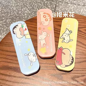 304 Thìa Inox Đũa Cấp Thực Phẩm Crayon Shin-Chan Hoạt Hình Sinh Viên Bộ Đồ Ăn Di Động 26.4.22