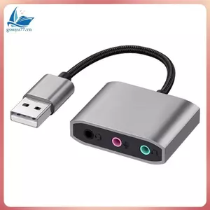 Giắc cắm âm thanh USB gắn ngoài mới Bộ chuyển đổi cáp 3,5mm Âm thanh HIFI cho micrô Loa tai nghe PC Laptop