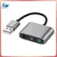 Giắc cắm âm thanh USB gắn ngoài mới Bộ chuyển đổi cáp 3,5mm Âm thanh HIFI cho micrô Loa tai nghe PC Laptop